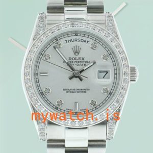 Rolex Day-Date Men’s M118389-0008 36mm Silver Dial Diamond Bezel: A Symbol of Prestige and Precision