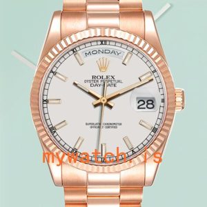 Rolex Day-Date 118235 36mm Mens White Dial Rose Gold-tone: Authentic vs. Replica