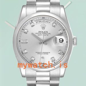 Rolex Day-Date 36mm 118206 Mens Silver-tone Silver Dial: Genuine vs. Replica