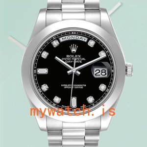 Rolex Day-Date 41mm 218206 Mens Black Dial: Genuine vs. Replica Analysis