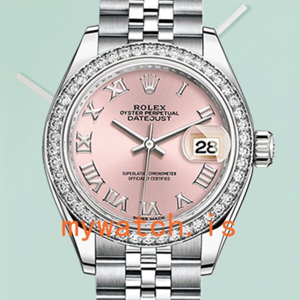 Rolex Datejust m279384rbr-0005 Ladies 28mm Pink Dial: Genuine vs. Replica