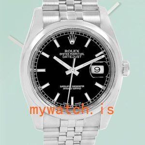 Rolex Datejust Mens 116200BKSJ 36mm Stainless Steel: A Timeless Classic