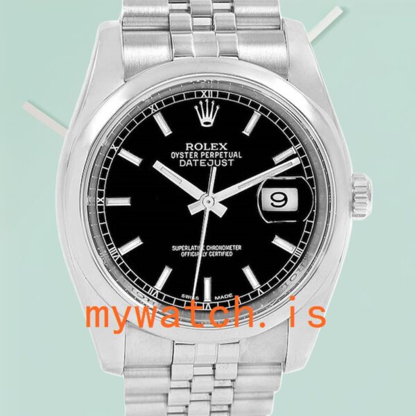 Rolex Datejust Mens 116200BKSJ 36mm Stainless Steel: A Timeless Classic
