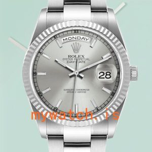 Rolex Day-Date 36mm Mens 118239 Silver Dial Stainless Steel: Authentic vs. Replica
